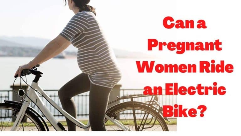 Pregnant Women Ride an Electric Bike