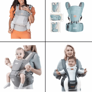 How to breastfeed using different types of breastfeeding baby carriers (simplified).