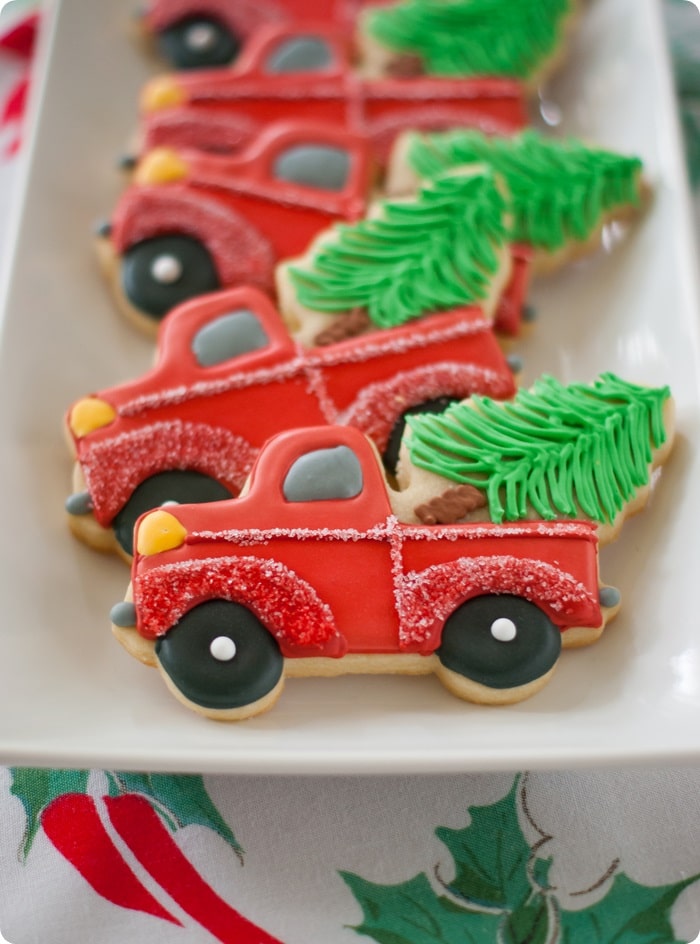 Christmas Truck Cookies - Bornfertilelady