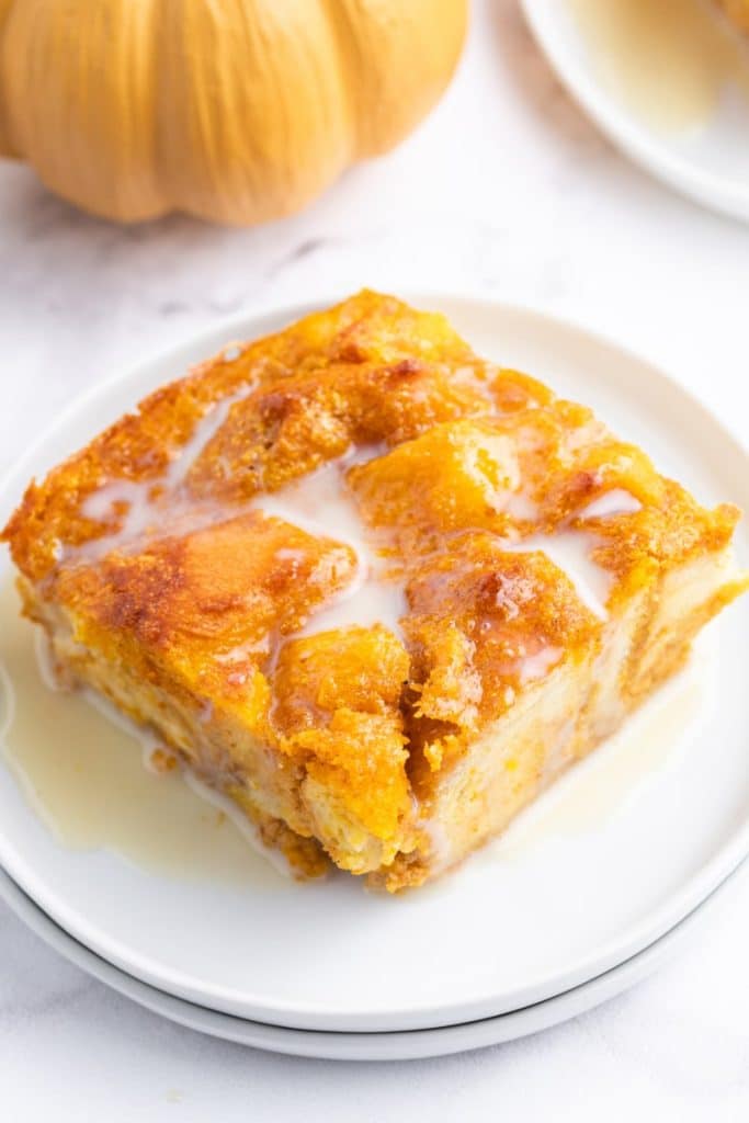 Pumpkin Bread Pudding - Bornfertilelady