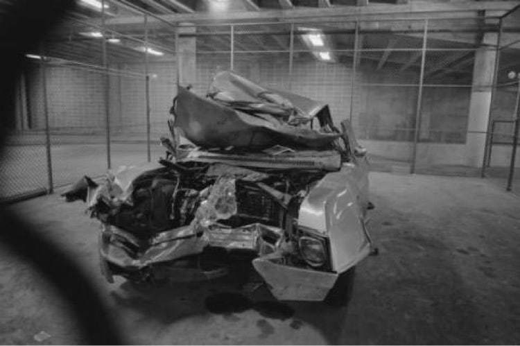 Front view of the 1966 Buick Electra that killed Jayne Mansfield, Sam Brody and Ronnie Harrison.