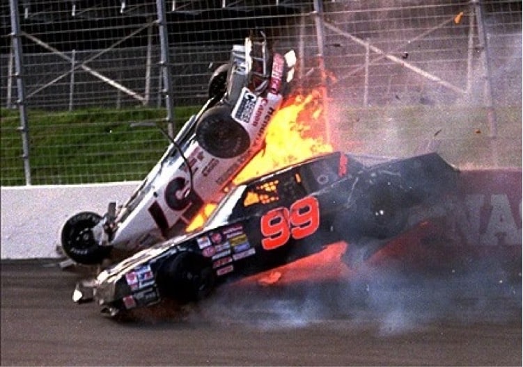 Russell Phillips race car collision