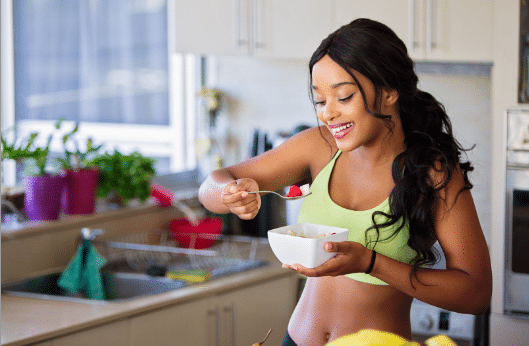 How To Get a Flat Stomach through eating more mindfully - Bornfertilelady