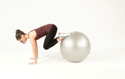 Best Exercise For Belly Fat - Knee Tucks (With Sliders or Exercise Ball) | Bornfertilelady.com 